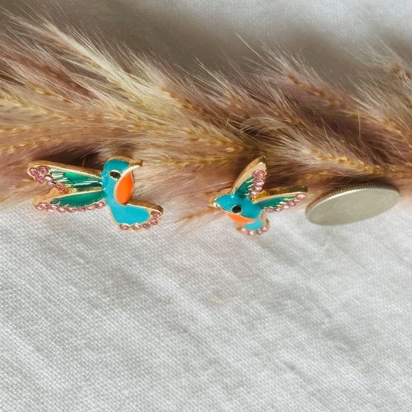 🌟Buy 2 Pairs, Get One Free, NWT Hummingbird Stud Earrings, Hummers - Picture 4 of 6